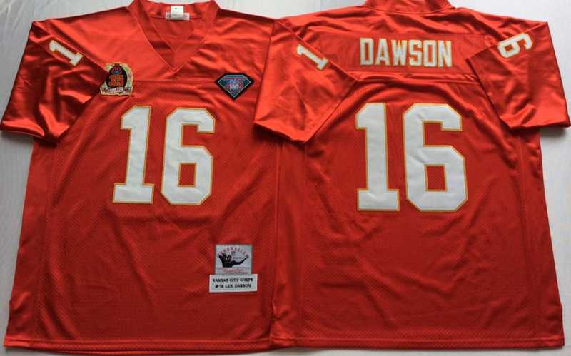 Chiefs 16 Lake Dawson Red M&N Throwback Jersey->nfl m&n throwback->NFL Jersey